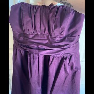 David’s Bridal Strapless Purple Dress Sz 22